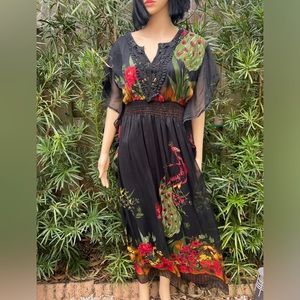 Chic Black Floral Maxi Dress